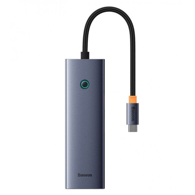 USB-хаб Baseus UltraJoy Series 6-Port HUB (Direct-Link Type) Space Grey（USB-C*2 to USB-C 40Gbps*1+USB3.0*3+SD/TF3.0*1）