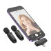 Бездротова мікрофонна система HOCO L15 Dual-mic clip-on wireless digital microphone (iP/Type-C) Black