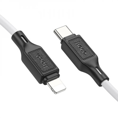 Кабель HOCO X90 Cool silicone PD charging data cable for iP White Кабель HOCO X90 Cool silicone PD charging data cable for iP White