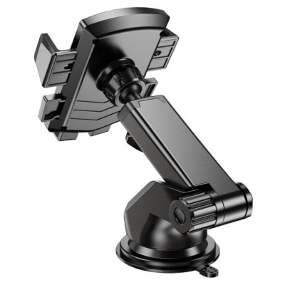 Автотримач для телефона HOCO CA83 David one-button center console car holder Black Автотримач для телефона HOCO CA83 David one-button center console car holder Black