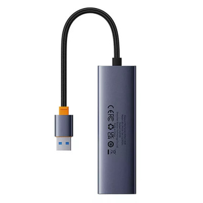 USB-хаб Baseus UltraJoy Series 4-Port HUB Space Grey（USBA to USB3.0*4）