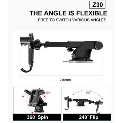 Автотримач для телефона з БЗП WUW-Z30 Black