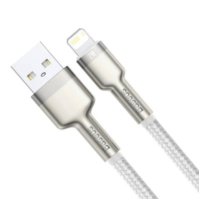 Кабель Baseus Cafule Series Metal Data Cable USB to IP 2.4A 1m White Кабель Baseus Cafule Series Metal Data Cable USB to IP 2.4A 1m White