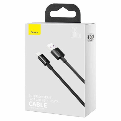 Кабель Baseus Superior Series USB to Type-C 66W 1m Black Кабель Baseus Superior Series USB to Type-C 66W 1m Black