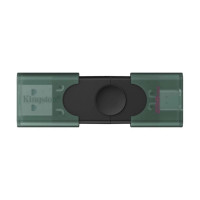 Флеш-накопичувач Kingston 256GB DataTraveler DuoG2 USB-A + USB-C 3.2 Gen 1 Black/Green