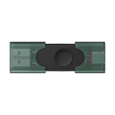 Флеш-накопичувач Kingston 256GB DataTraveler DuoG2 USB-A + USB-C 3.2 Gen 1 Black/Green