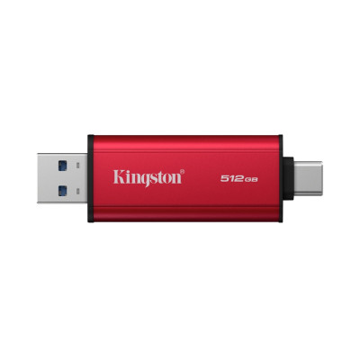Портативний SSD Kingston Dual USB-A/C 512GB Dual Portable 1050MB/s USB 3.2 Gen 2 Red/Black