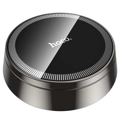 Автотримач для телефона HOCO H83 Metal ring magnetic car holder(center console) metal grey