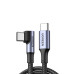 Кабель UGREEN US334 USB-C to USB-C PD Fast Charging 90 Degree Cable 5A Max Black 2m