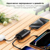Внешний аккумулятор VEGER 10000 mAh with built-in cables Type C / Lightning PD QC3.0 35W K1 (W1188) black