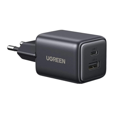 Мережевий зарядний пристрій UGREEN X514 20W 2-Port GaN Fast Charger EU black Мережевий зарядний пристрій UGREEN X514 20W 2-Port GaN Fast Charger EU black