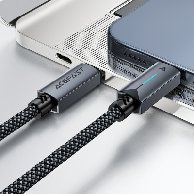 Кабель ACEFAST C19-03, Type-C to Type-C, 60W, 1.2m, Nylon Braid, Aluminum Alloy connectors, Black