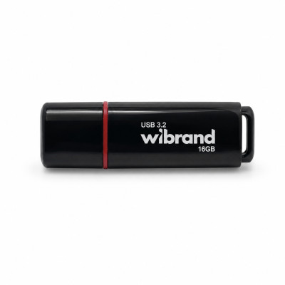 Флеш-накопичувач Wibrand USB 3.2 Gen1 Scarab 16GB Black Флеш-накопичувач Wibrand USB 3.2 Gen1 Scarab 16GB Black