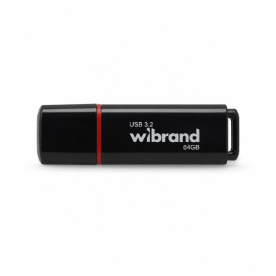 Флеш-накопичувач Wibrand USB 3.2 Gen1 Scarab 64GB Black Флеш-накопичувач Wibrand USB 3.2 Gen1 Scarab 64GB Black