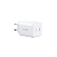 Мережевий зарядний пристрій UGREEN X526 45W Dual USB-C GaN Fast Charger EU White Мережевий зарядний пристрій UGREEN X526 45W Dual USB-C GaN Fast Charger EU White
