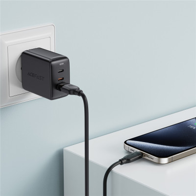 Кабель ACEFAST C16-04, USB to Type-C, 3A, 1.2m ,TPE, TPU connectors, Black