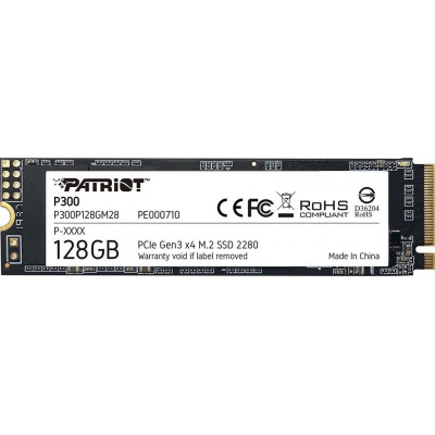 Накопичувач SSD M.2 Patriot P300 128GB NVMe 2280 PCIe 3.0 3D TLC