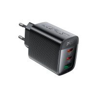 Мережевий зарядний пристрій ACEFAST A108 PD67W GaN (2*USB-C+USB-A) charger Black Мережевий зарядний пристрій ACEFAST A108 PD67W GaN (2*USB-C+USB-A) charger Black