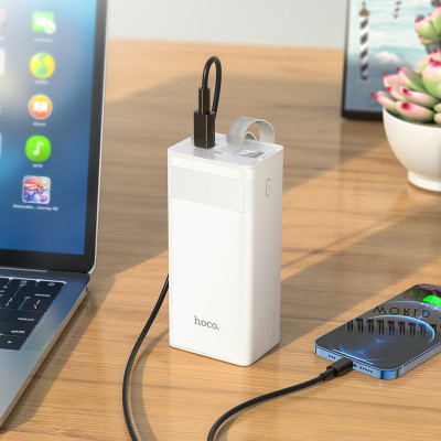 Зовнішній акумулятор HOCO J86 Powermaster 22.5W fully compatible power bank(40000mAh) White