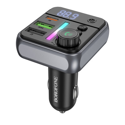 АЗП з FM-модулятором BOROFONE BC50 Ascenso PD20W+QC3.0 car BT FM transmitter Black АЗП з FM-модулятором BOROFONE BC50 Ascenso PD20W+QC3.0 car BT FM transmitter Black