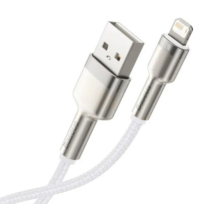Кабель Baseus Cafule Series Metal Data Cable USB to IP 2.4A 1m White Кабель Baseus Cafule Series Metal Data Cable USB to IP 2.4A 1m White