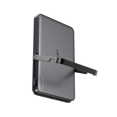 Зовнішній акумулятор ACEFAST M16-5000 PD18W ultra-thin magnetic wireless charging power bank with stand Black