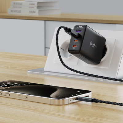 Кабель ACEFAST C19-04 USB-A to USB-C  fast charging data cable Black