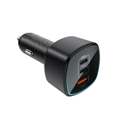 Автомобільний зарядний пристрій ACEFAST B18 200W(2USB-C+USB-A)fast car charger Black