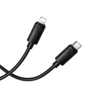 Кабель BOROFONE BX123 Leya PD30W silicone charging data cable iP Black