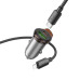 Автомобільний зарядний пристрій HOCO NZ16A Rigorous 43W dual port PD25W+QC3.0 car charger set(C to iP) Metal Grey Автомобільний зарядний пристрій HOCO NZ16A Rigorous 43W dual port PD25W+QC3.0 car charger set(C to iP) Metal Grey