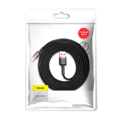 Кабель Baseus Cafule Cable USB For Type-C 3A 2m Red+Black Кабель Baseus Cafule Cable USB For Type-C 3A 2m Red+Black