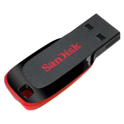 Флеш-накопичувач SanDisk USB 2.0 Cruzer Blade 128Gb Black/Red Флеш-накопичувач SanDisk USB 2.0 Cruzer Blade 128Gb Black/Red