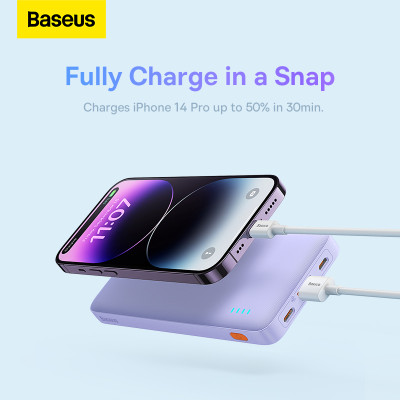 Зовнішній акумулятор Baseus Airpow Fast Charge Power Bank 10000mAh 20W Nebula Purple