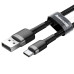 Кабель Baseus Cafule Cable USB For Type-C 3A 2m Gray+Black Кабель Baseus Cafule Cable USB For Type-C 3A 2m Gray+Black