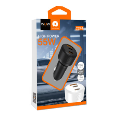 Автомобільний зарядний пристрій WUW-C244 USB20W+PD20W+PD15W black Автомобільний зарядний пристрій WUW-C244 USB20W+PD20W+PD15W black