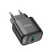 Мережевий зарядний пристрій HOCO C140A Smart single port QC3.0 charger(EU) Black