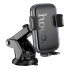 Автотримач для телефона HOCO H79 Vista push-type car holder (center console) Black Metal Gray