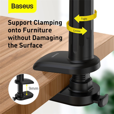 Тримач для мобiльного Baseus Otaku life rotary adjustment lazy holder Pro（Applicable for phone/ ipad) gray