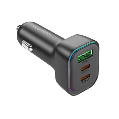 Автомобільний зарядний пристрій BOROFONE BZ28C Trophie PD60W(2C1A) car charger Black Автомобільний зарядний пристрій BOROFONE BZ28C Trophie PD60W(2C1A) car charger Black