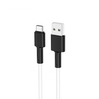 Кабель BOROFONE BX31 USB to Type-C 3A, 1m, silicone, TPE connectors, White Кабель BOROFONE BX31 USB to Type-C 3A, 1m, silicone, TPE connectors, White