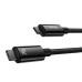 Кабель Baseus Tungsten Gold Fast Charging Data Cable Type-C to Type-C 240W 3m Black