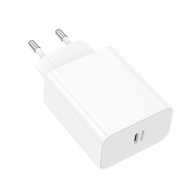 Мережевий зарядний пристрій BOROFONE BA107A Stellar single port PD30W charger (EU) White