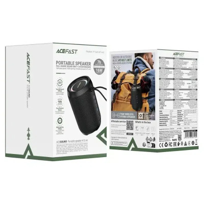 Портативна колонка ACEFAST K12 Air portable speaker, 8W, IPX4, Black Портативна колонка ACEFAST K12 Air portable speaker, 8W, IPX4, Black