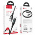 Кабель HOCO S51 USB to Type-C 5A, 1,2m, nylon, zinc+TPE connectors, Black