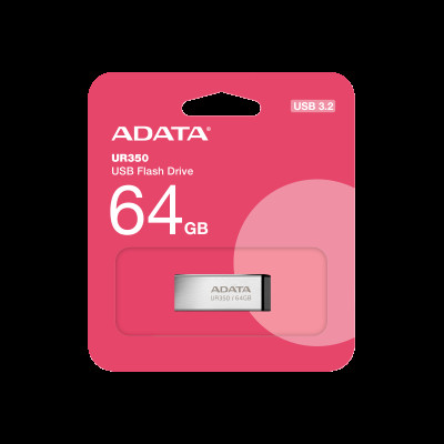 Флеш-накопичувач ADATA USB 3.2 UR 350 64Gb Silver/Black