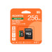 Карта пам'яті microSDXC (UHS-1 U3) A-DATA SPEED PLUS 256Gb Class 10 V30 A2 (R-180Mb/s W160Mb/s) (adapter SD)