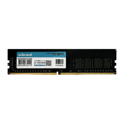 Оперативна пам'ять DDR4 Wibrand 16GB 3200MHz CL22 DIMM Оперативна пам'ять DDR4 Wibrand 16GB 3200MHz CL22 DIMM