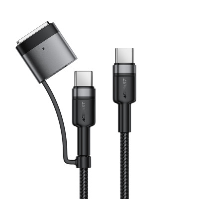 Кабель ACEFAST C22-05 USB-C to USB-C / magnetic aluminum alloy charging data cable Black