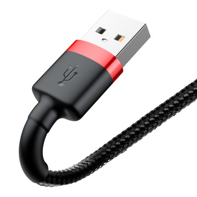 Кабель Baseus Cafule Cable USB For Lightning 2.4A 0.5m Red+Black Кабель Baseus Cafule Cable USB For Lightning 2.4A 0.5m Red+Black