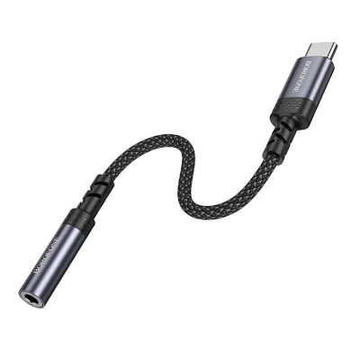 Перехідник BOROFONE BV24 Graceful digital audio converter cable Type-C to 3.5mm Metal Grey Перехідник BOROFONE BV24 Graceful digital audio converter cable Type-C to 3.5mm Metal Grey